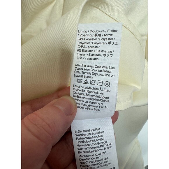 J.Crew Size 24 Cutout Puff Sleeve Sheath Dress In Cotton Twill Ivory Lined NWT - Picture 12 of 16